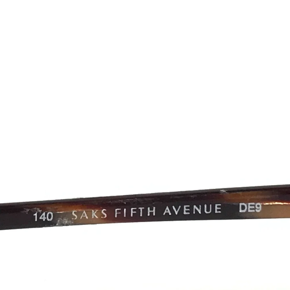 Saks Fifth Avenue Eyeglasses Frames S5A167 DE9 Brown Red Cat Eye 48-18-140